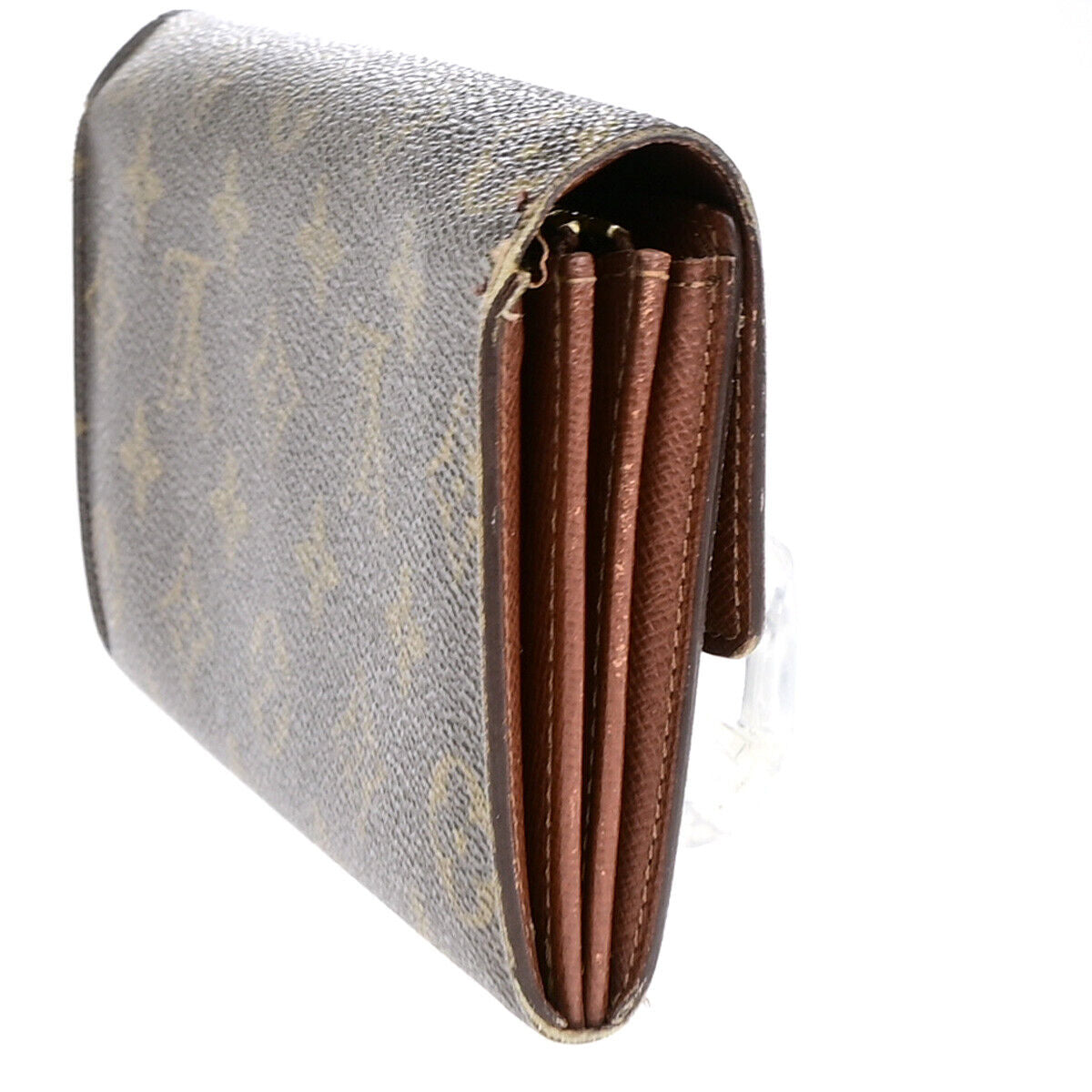 LOUIS VUITTON Porte Monnaie Credit Long Wallet Monogram Leather M61725 09YE961