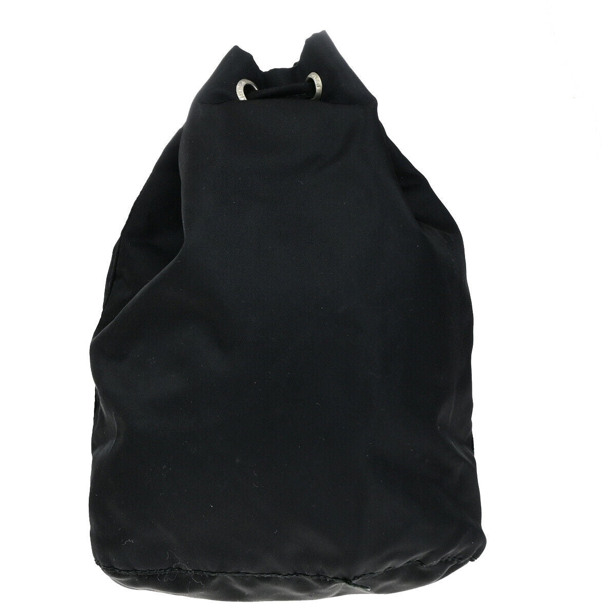 PRADA Logo Tessuto Mini Drawstring Pouch Nylon Leather Black SHW Italy 36YG794