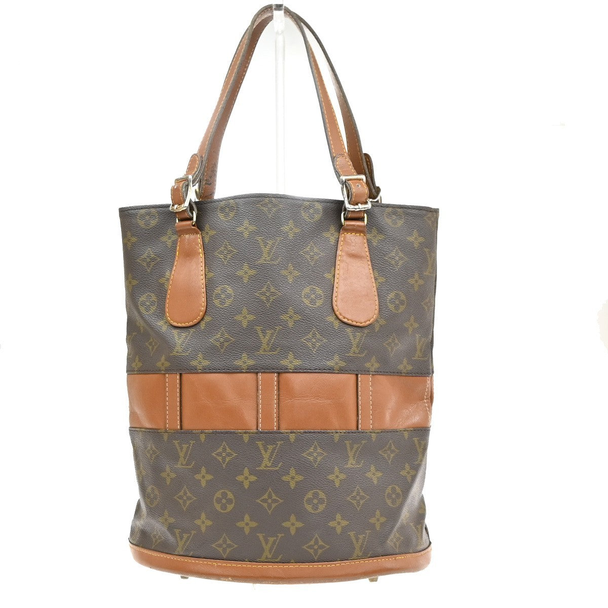 LOUIS VUITTON Bucket GM Hand Bag Monogram Leather Brown USA T42236 66SA071