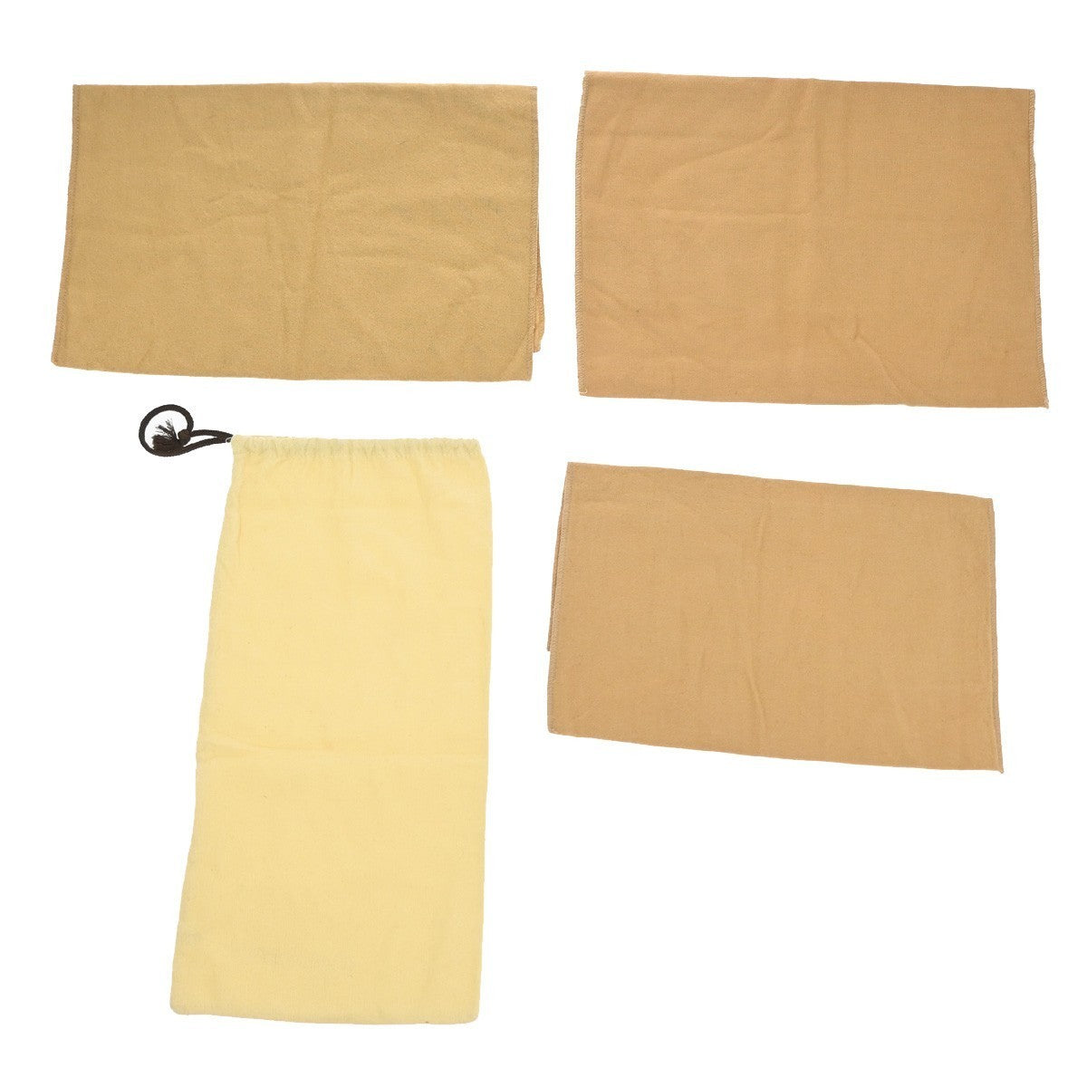 LOUIS VUITTON Logo 10 Set Dust Bag Drawstring Canvas Cotton Beige 09KP029