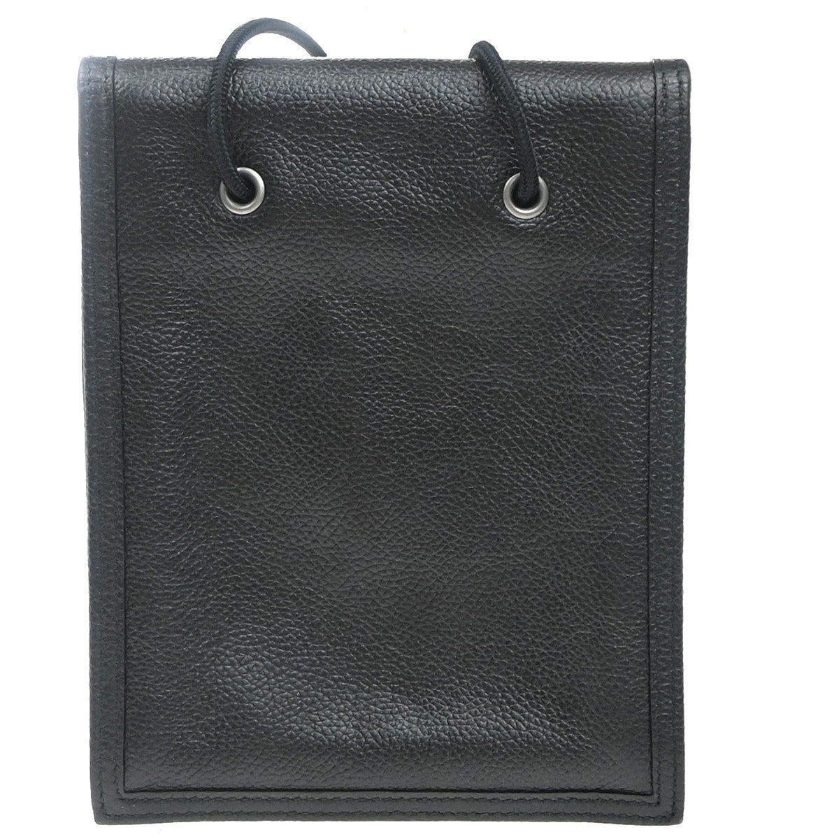 BALENCIAGA Logo Explorer Pouch Mini Shoulder Bag Leather Black SHW Italy 82RF930