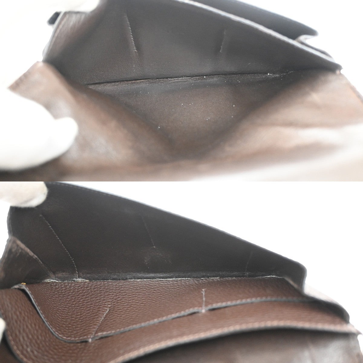 HERMES Logos Dogon GM Long Bifold Wallet Togo Leather Brown GHW 86YH814