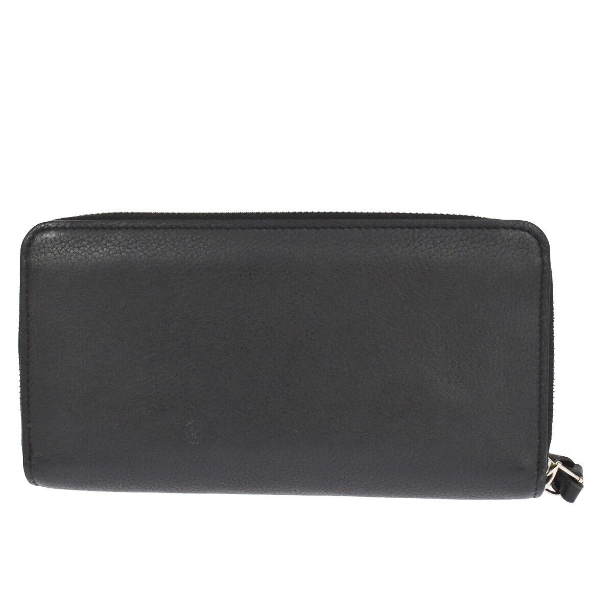 LOUIS VUITTON LV Logo Lockme Long Zipper Wallet Black Spain M62622 86GA837
