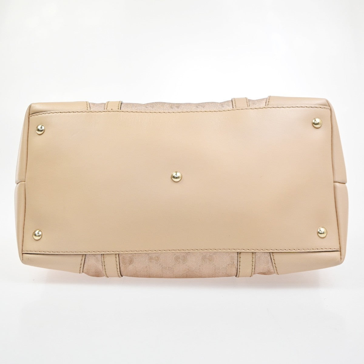 GUCCI Logo Lovely GG Pattern Tote Hand Bag Canvas leather PK BE Italy 80MA602