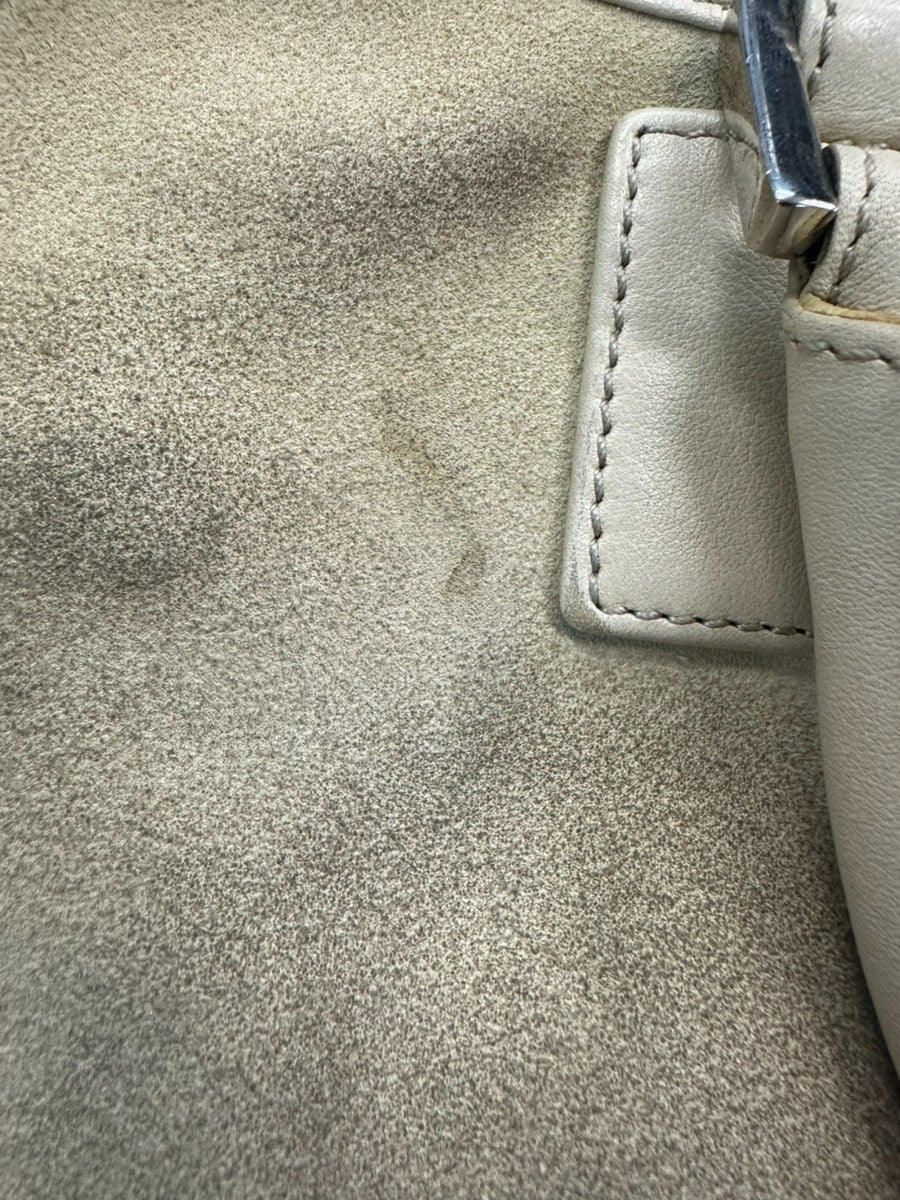 LOEWE Anagram logo Amazona 28 Handbag Suede Leather Beige Spain SHW 38CA785