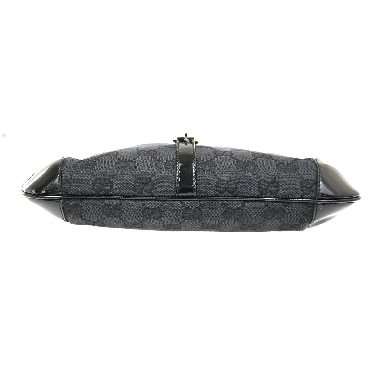 GUCCI Jackie GG 2Way Shoulder Hand Bag Canvas Patent Leather GHW Italy 85CA582