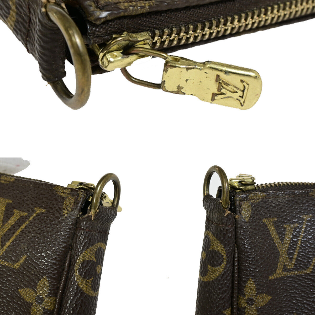 LOUIS VUITTON Pochette Accessoires Hand Bag Monogram Leather BN M51980 31YF611