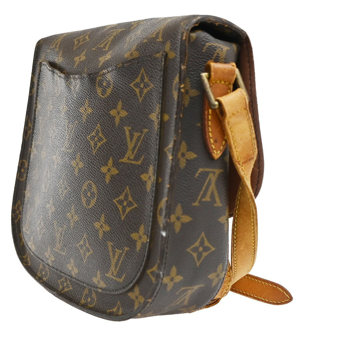 LOUIS VUITTON Saint Cloud GM Shoulder Bag Monogram Leather Brown M51242 65TA044
