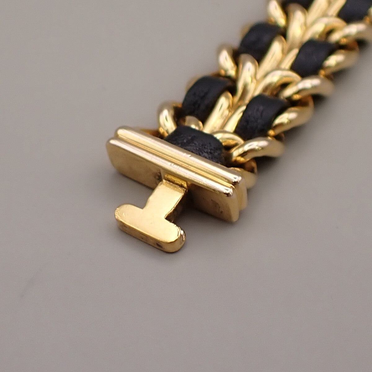 CHANEL Logo Premiere Watch H0001  # L Quartz Gold Plated Leather GHW 690RK949
