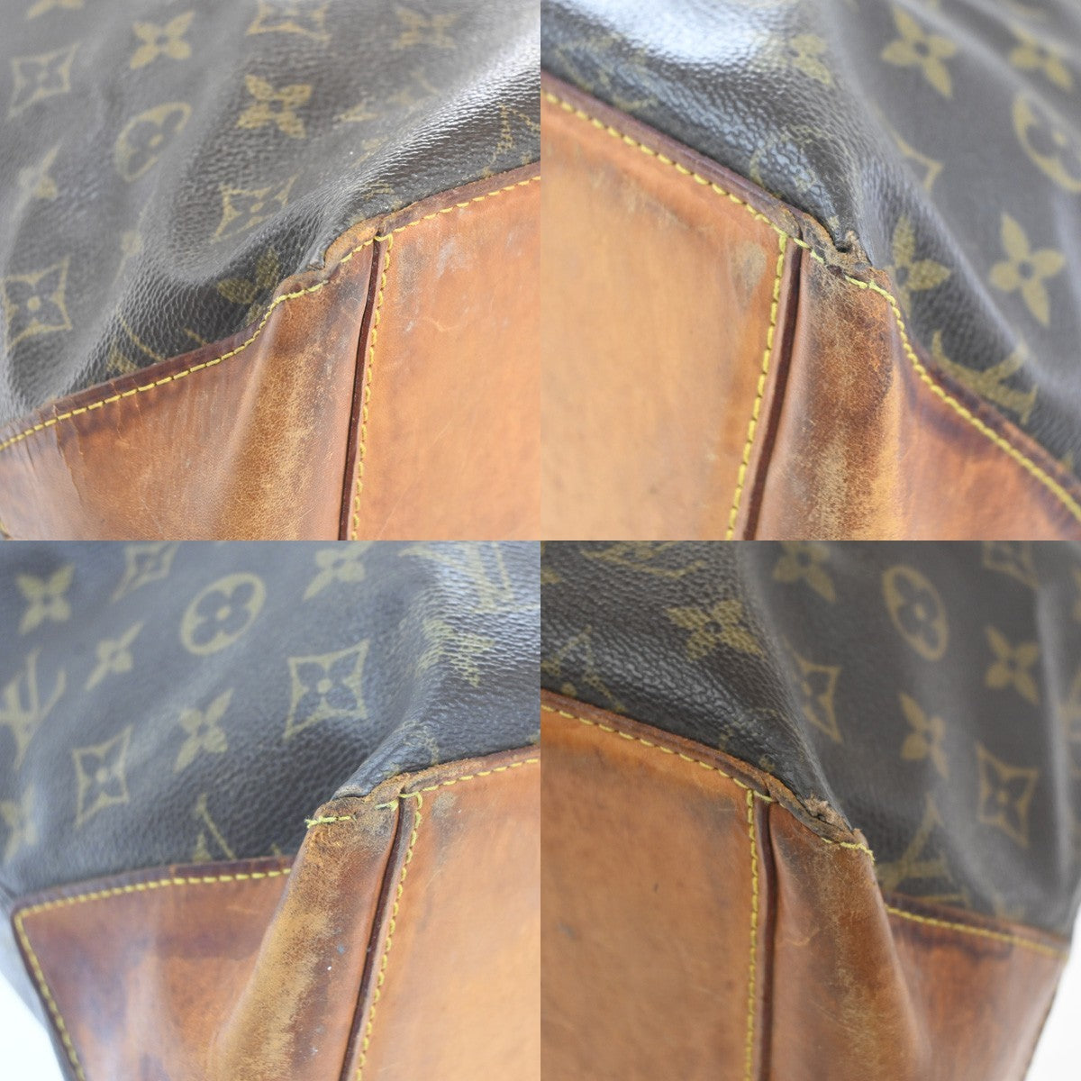 LOUIS VUITTON Cabas Mezzo Shoulder Bag Monogram Leather Brown M51151 62MA421