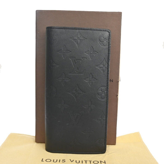 LOUIS VUITTON Brazza Long Bifold Wallet Monogram Shadow Black M62900 76RH587