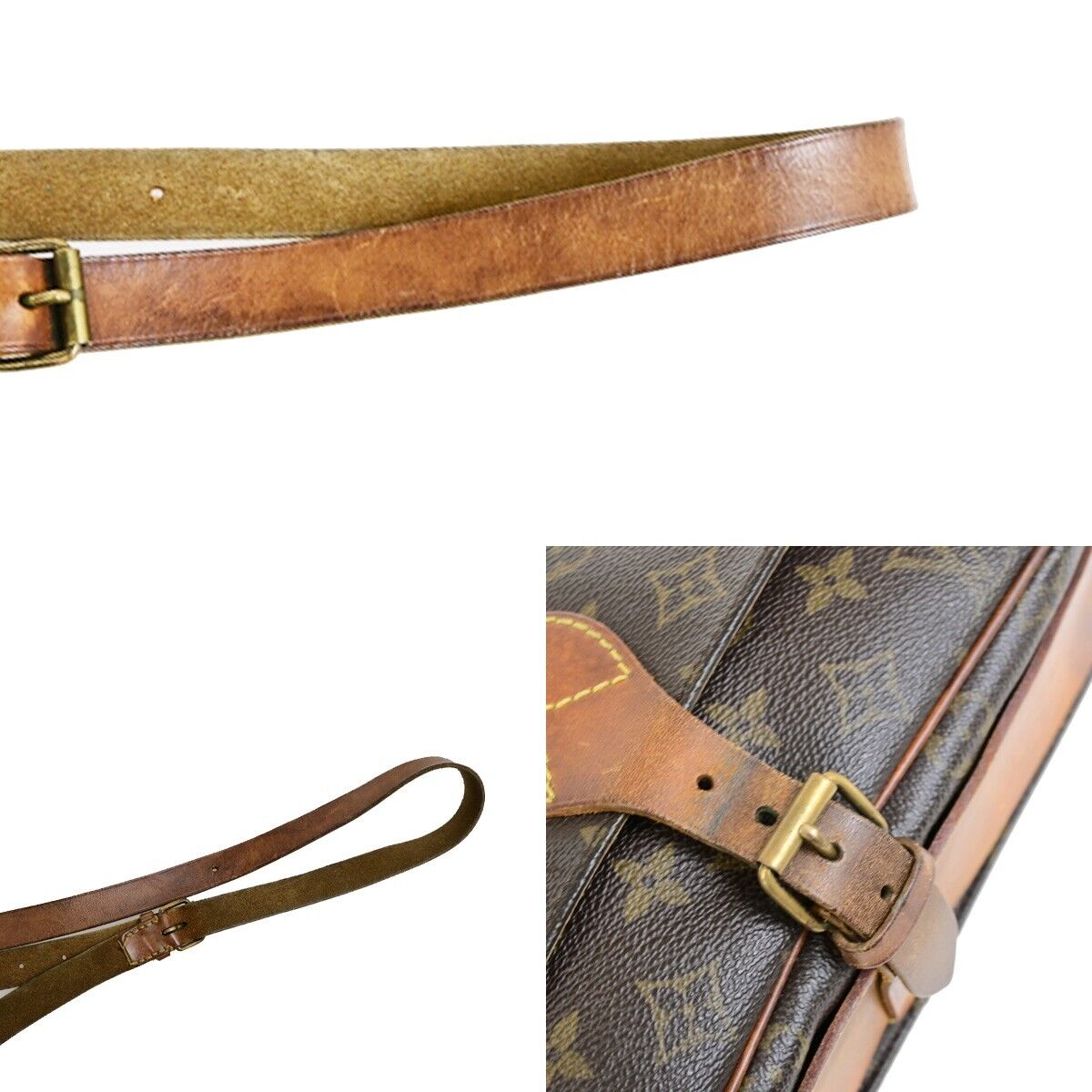 LOUIS VUITTON Cartouchiere GM Shoulder Bag Monogram Leather Brown M51252 64FB308