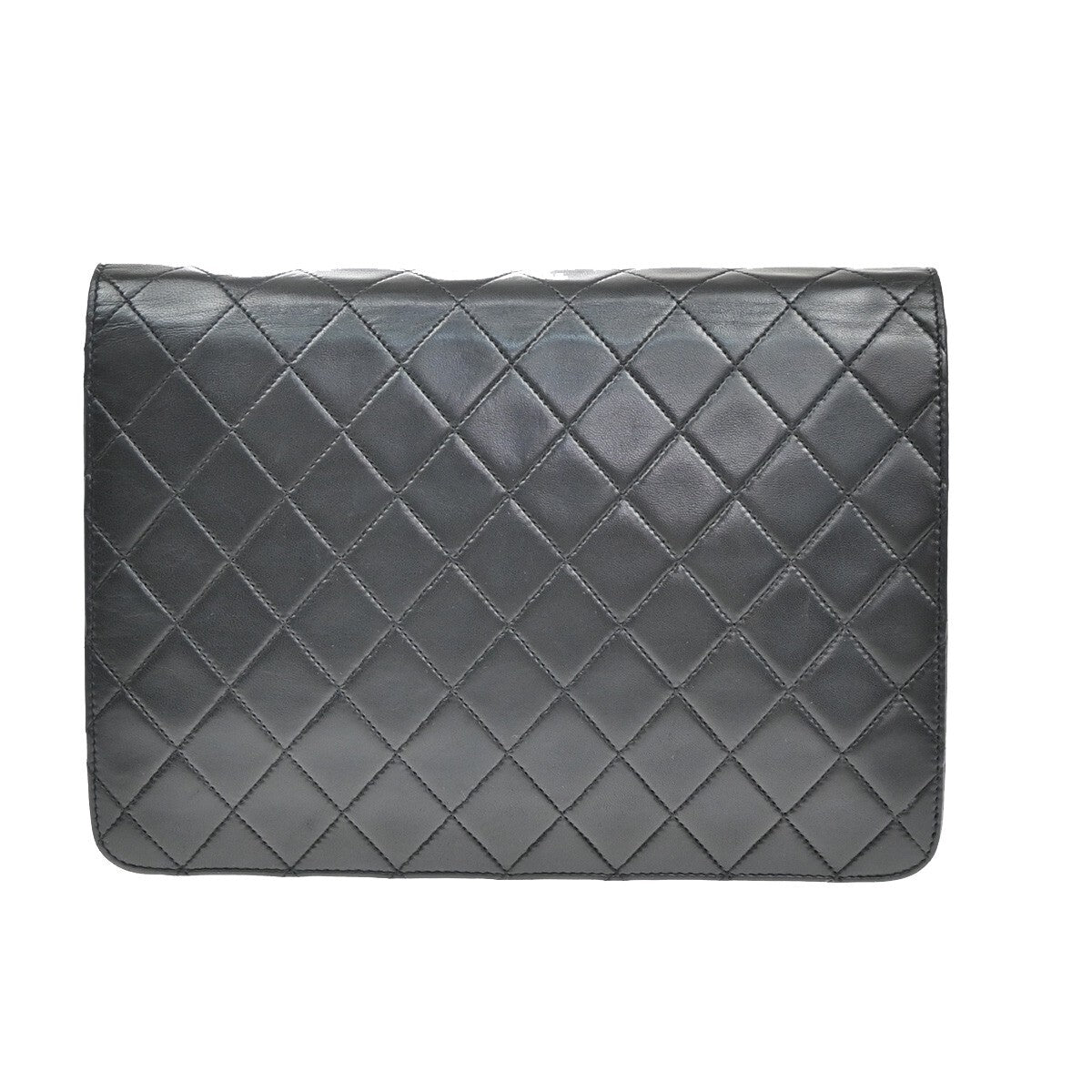 CHANEL CC Logo Matelasse 25 Chain Shoulder Bag Leather Black GHW 675RF301