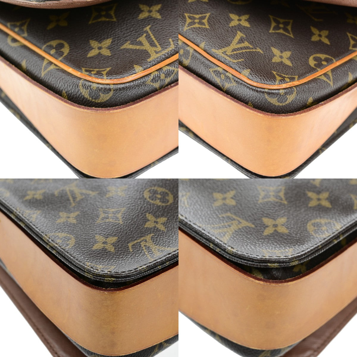 LOUIS VUITTON Cartouchiere GM Shoulder Bag Monogram Leather Brown M51252 85YH132