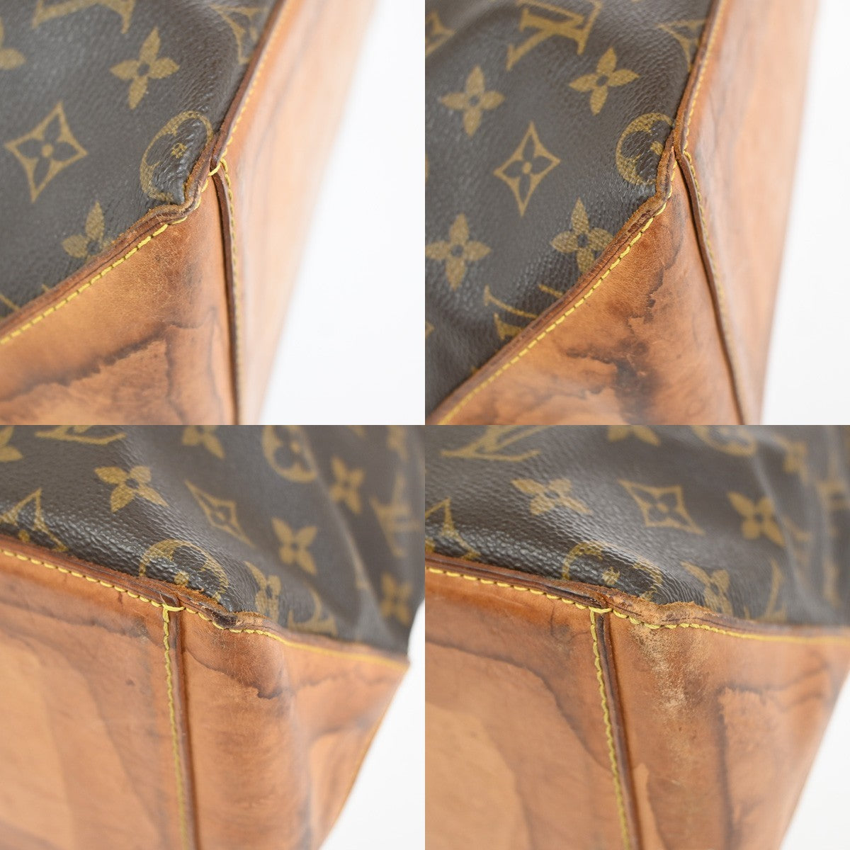 LOUIS VUITTON Cabas Mezzo Shoulder Bag Monogram Leather Brown M51151 84YJ058