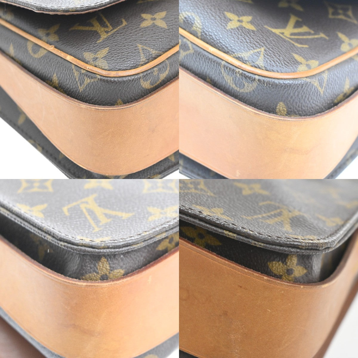 LOUIS VUITTON Cartouchiere MM Shoulder Bag Monogram Leather Brown M51253 83KC660