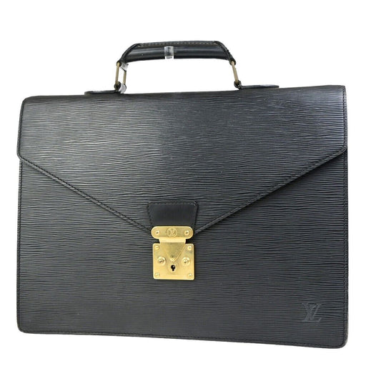 LOUIS VUITTON Serviette Conseiller Hand Bag Epi Leather Black M54422 62EC928