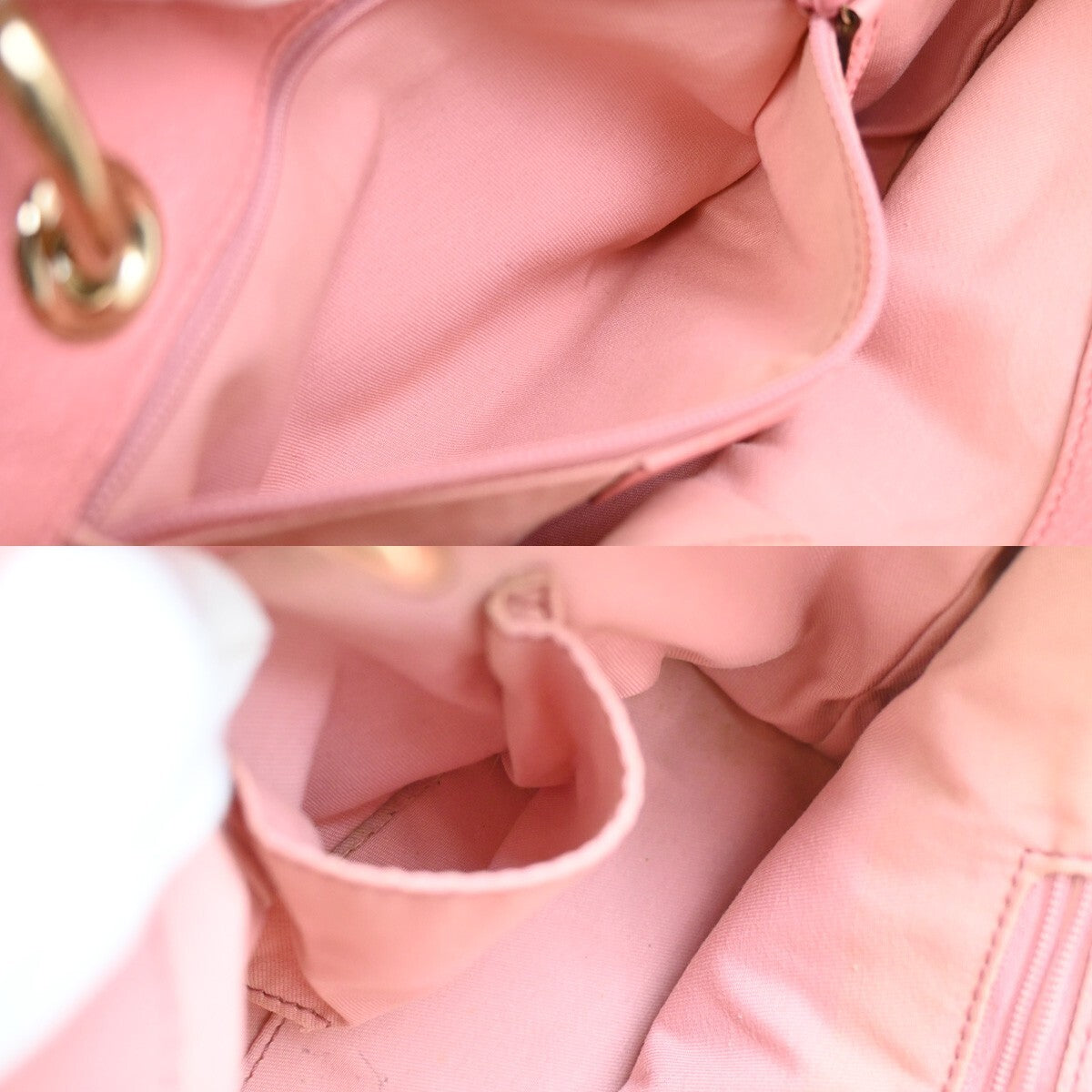 GUCCI Logo GG Pattern Mini Hand Tote Bag Canvas Leather Brown Pink 34FB571
