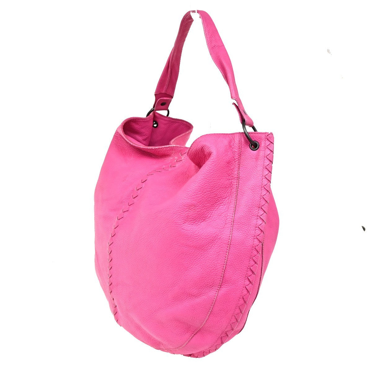 BOTTEGA VENETA Intrecciato Logo Shoulder Bag Cervo Leather Pink Italy 16ZA223