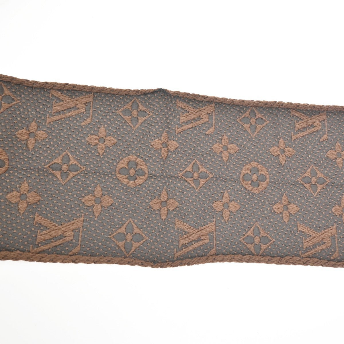 LOUIS VUITTON Echarpe Logomania Scarf muffler wool Brown M72241 35TA583