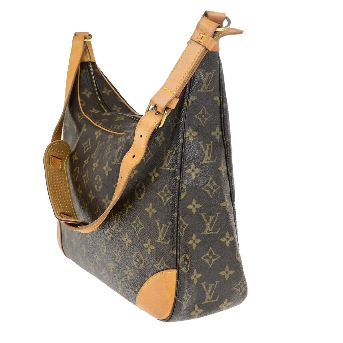 LOUIS VUITTON Boulogne 35 Shoulder Bag Monogram Leather Brown M51260 76YG593