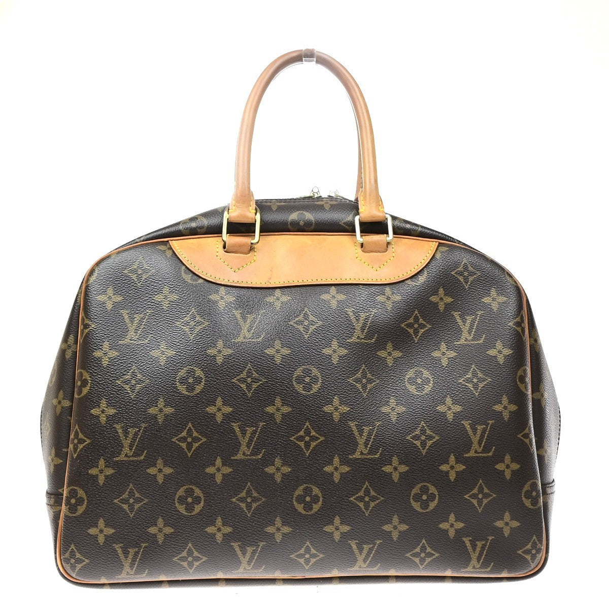 LOUIS VUITTON LV Logo Deauville Hand Bag Monogram Leather Brown M47270 80KD097