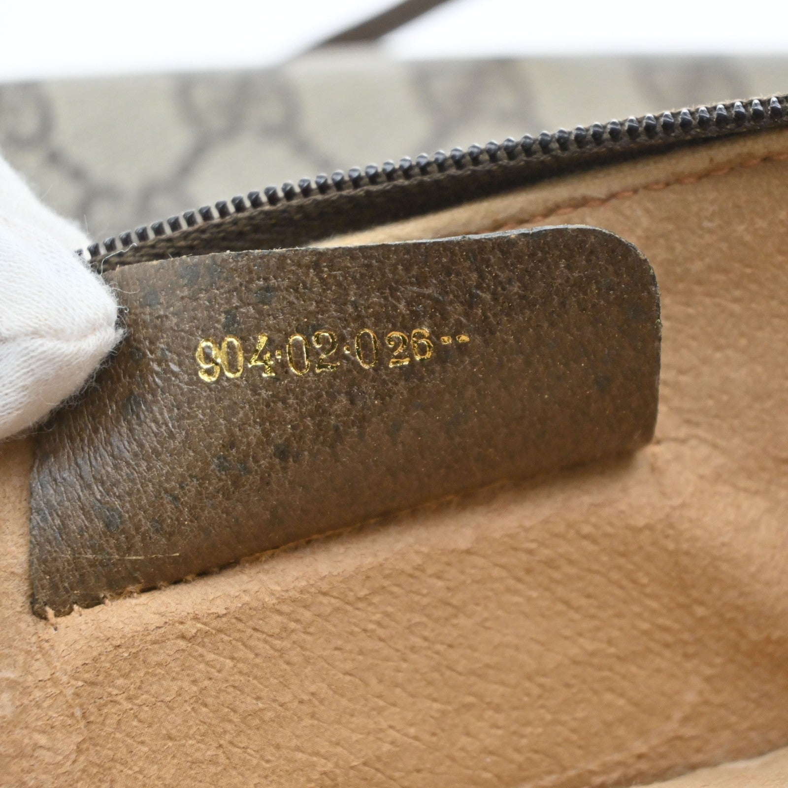 GUCCI Logo GG Pattern Sherry Shoulder Bag PVC Leather Brown Italy 61KD127