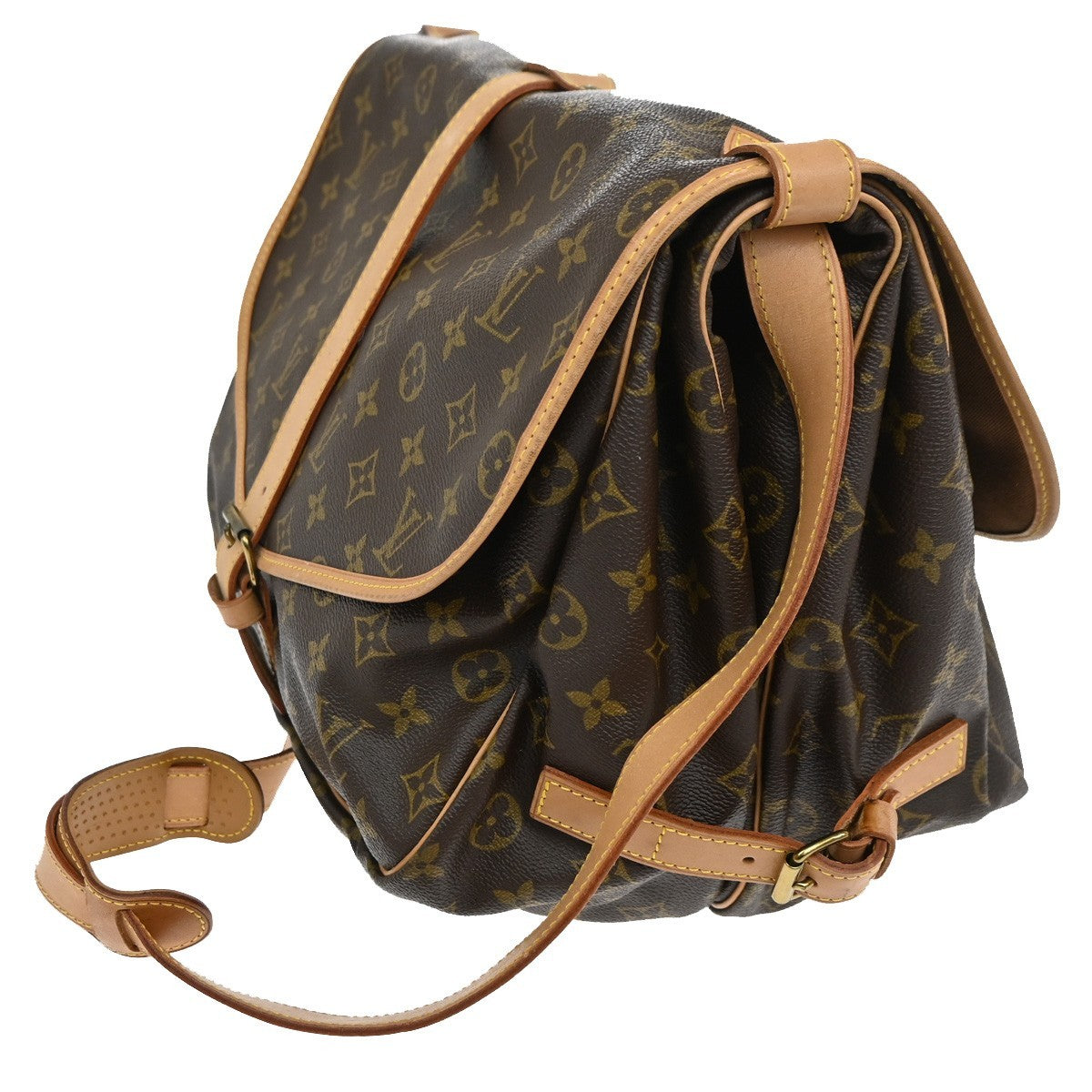 LOUIS VUITTON Saumur 35 Shoulder Bag Monogram Leather BN France M42254 29MA006