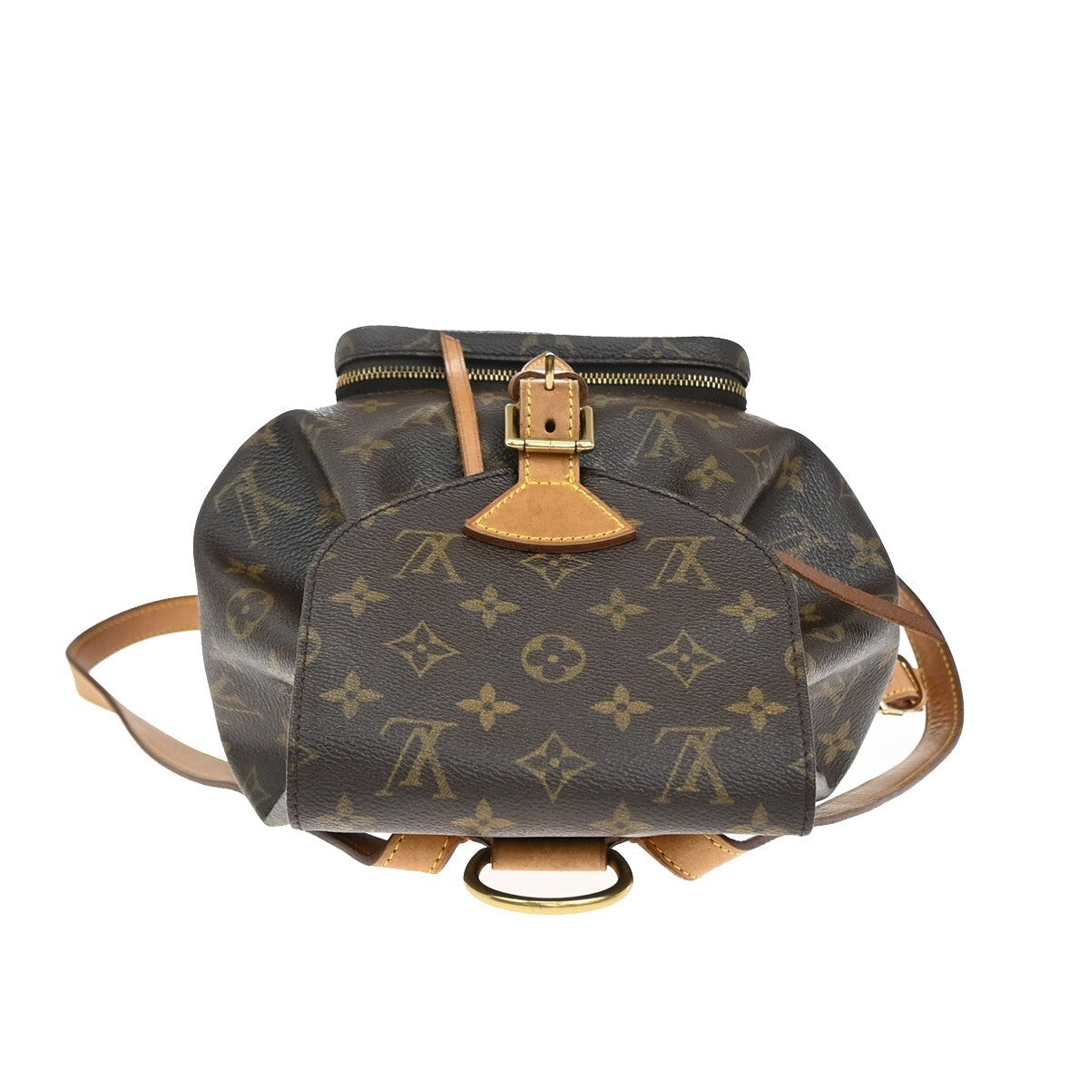 LOUIS VUITTON Montsouris MM Backpack Bag Monogram Leather Brown M51136 97EE233