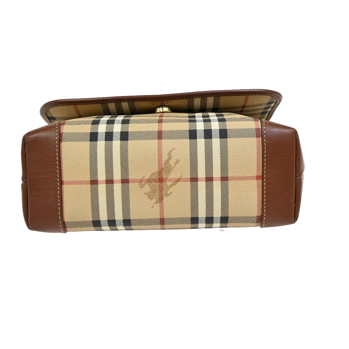 BURBERRY Logo Nova Check Crossbody Shoulder Bag PVC Leather Beige Brown 31FB800