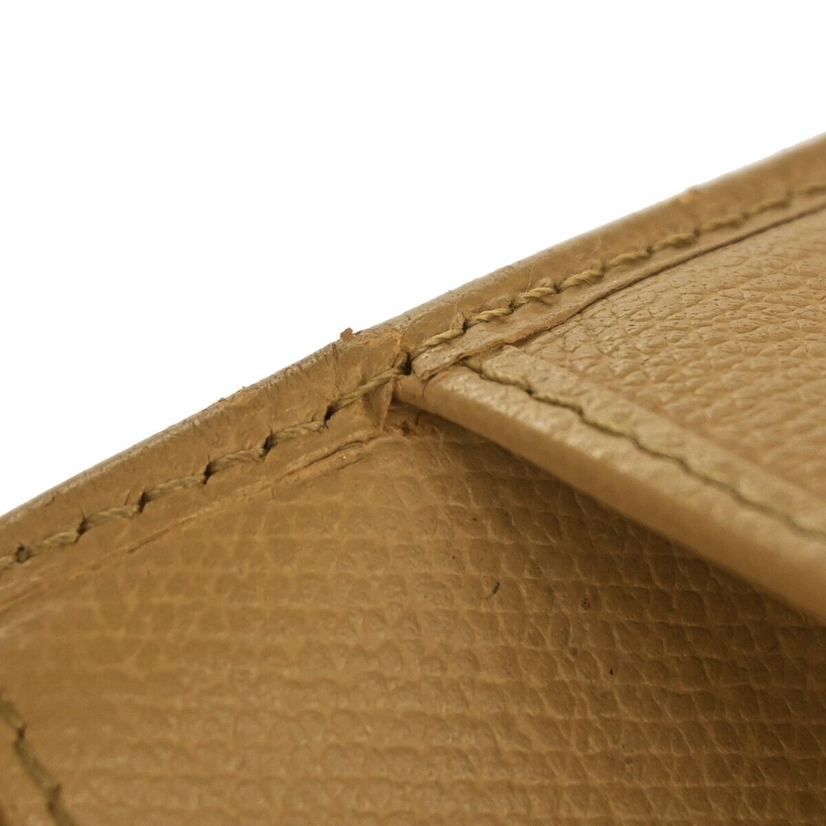 CHANEL CC Logo Long Bifold Wallet Purse Leather Beige Gold-Plated Italy 60GA245