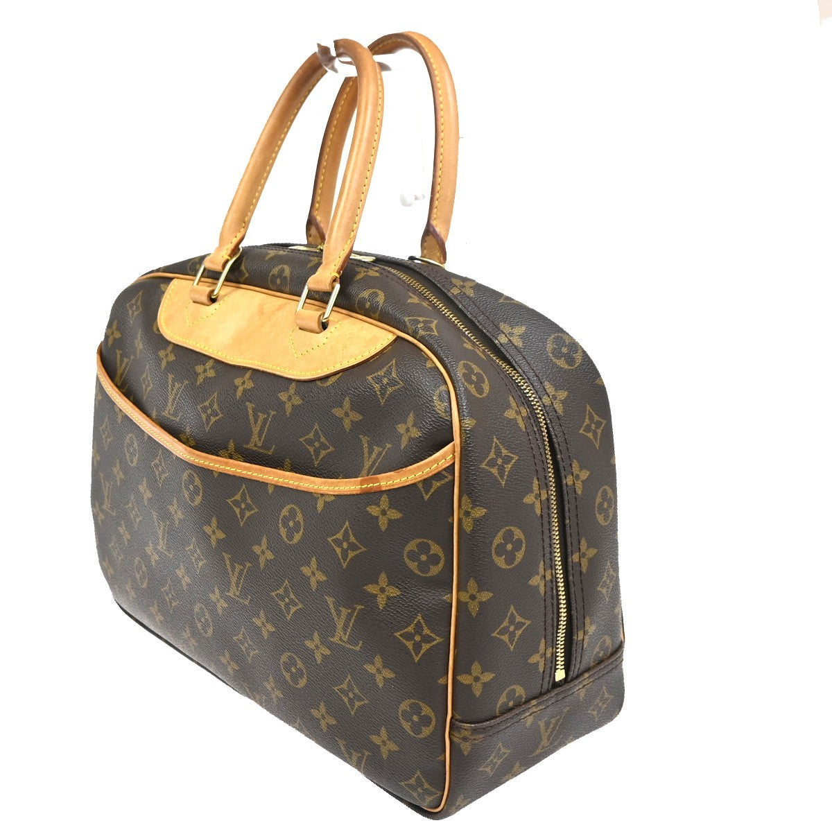 LOUIS VUITTON LV Logo Deauville Hand Bag Monogram Leather Brown M47270 75KC833