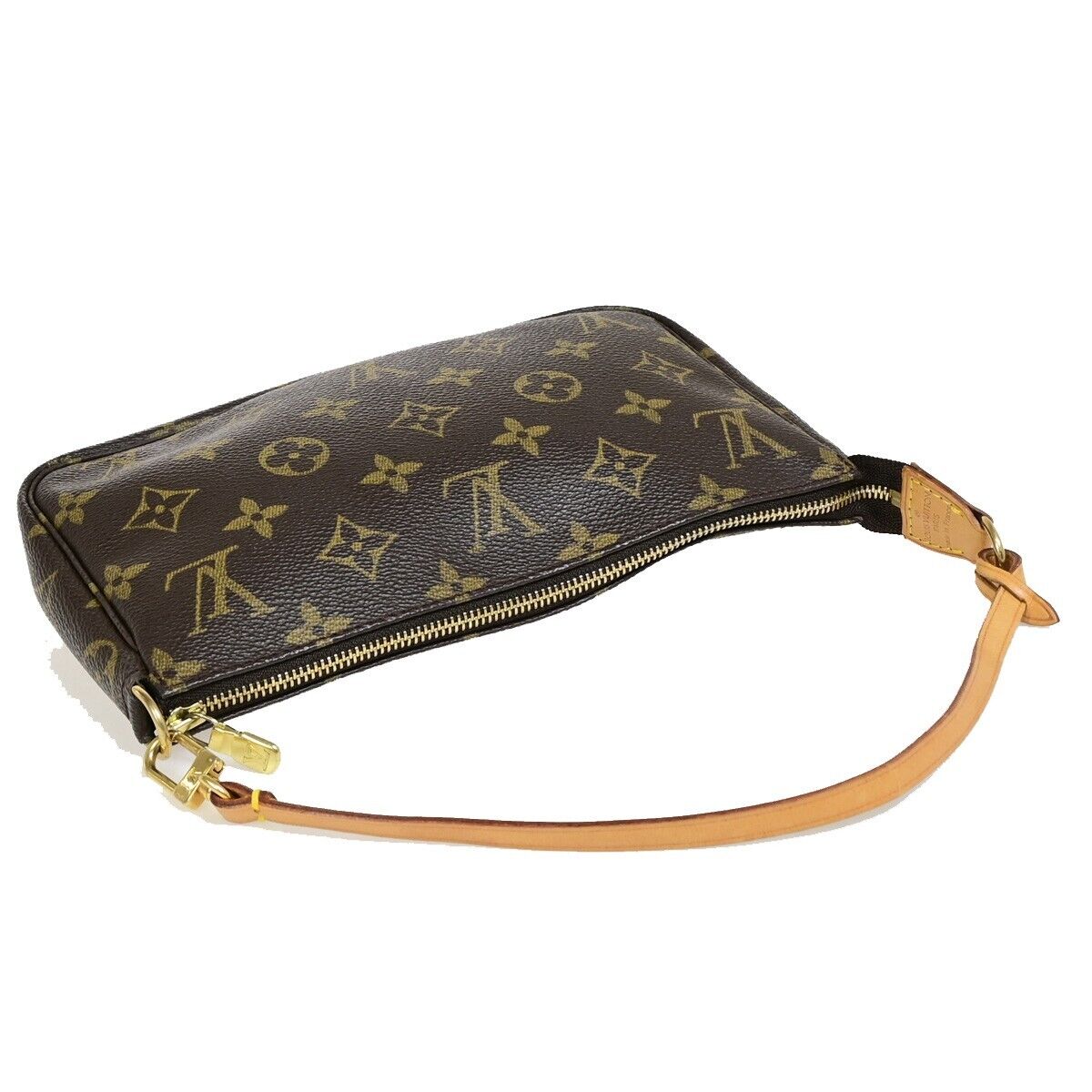 LOUIS VUITTON Pochette Accessoires Hand Bag Monogram Leather BN M51980 90EB453