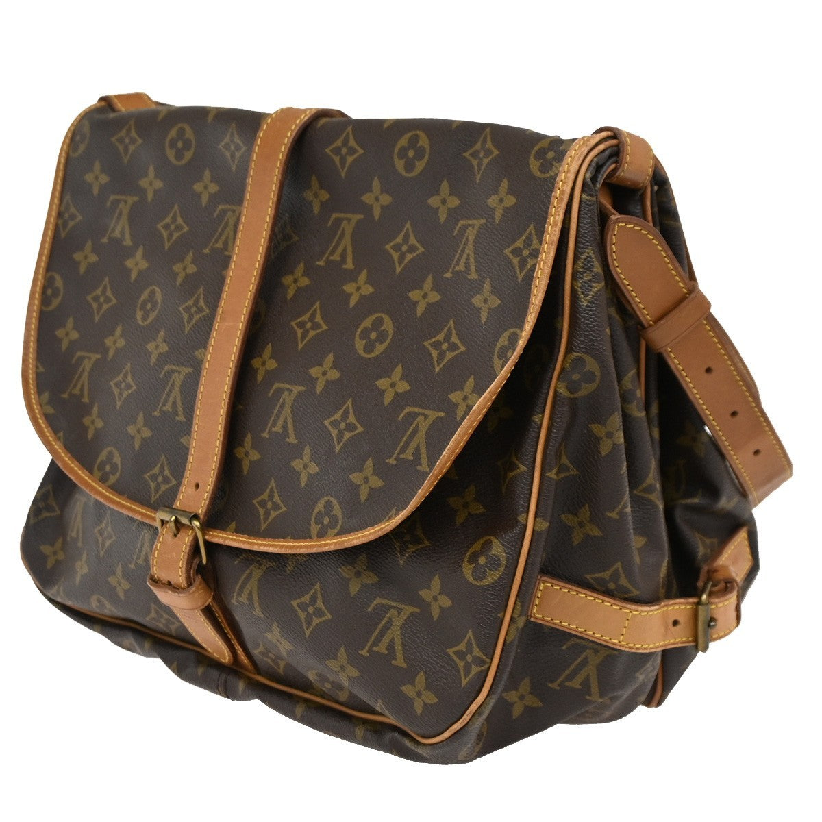 LOUIS VUITTON Saumur 35 Shoulder Bag Monogram Leather BN France M42254 76DA048