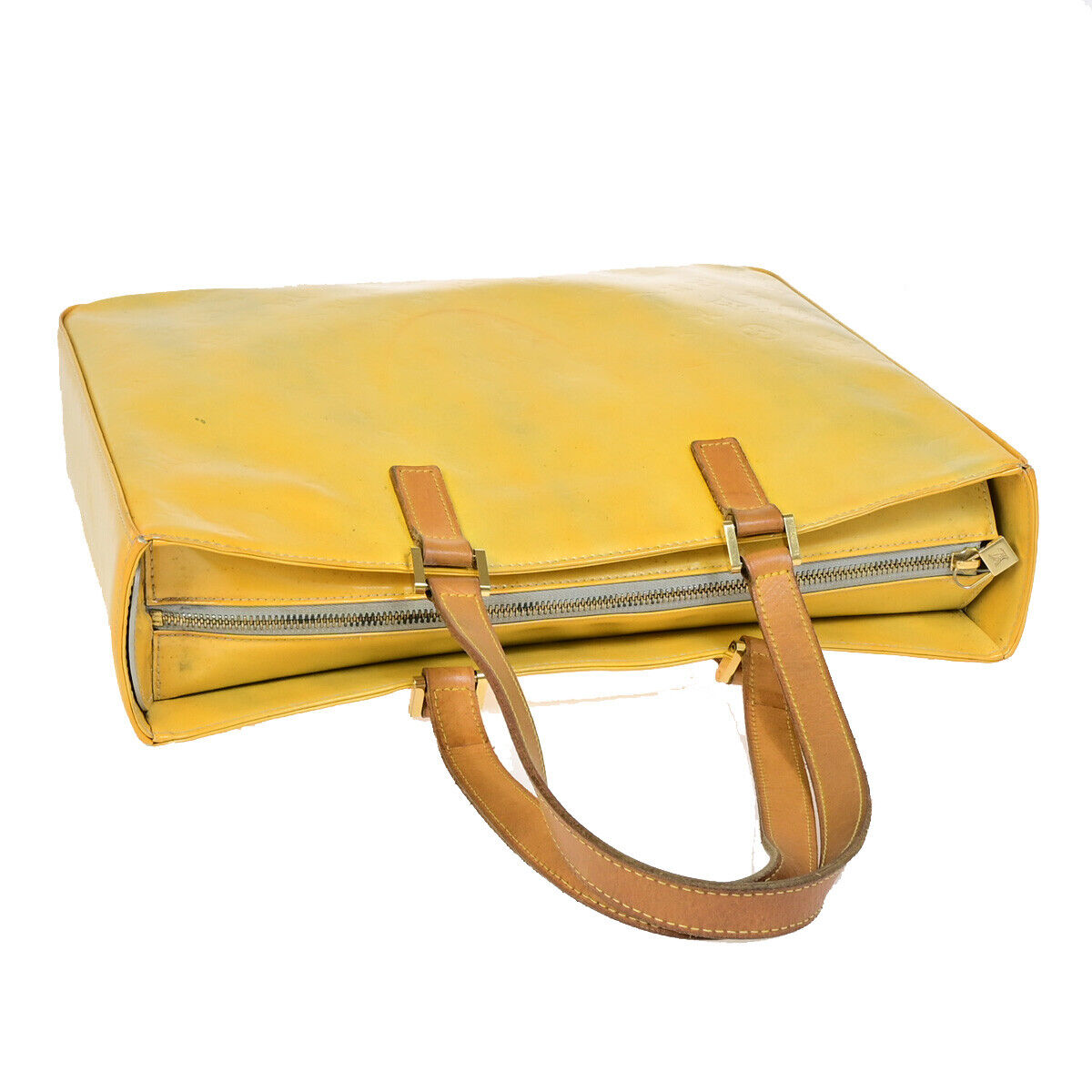 LOUIS VUITTON Columbus Shoulder Bag Monogram Vernis Lime Yellow M91047 60YF141