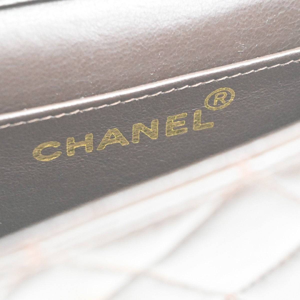 CHANEL CC Logo Mini Top Handle Matelasse Hand Bag Leather Brown France 865RL909