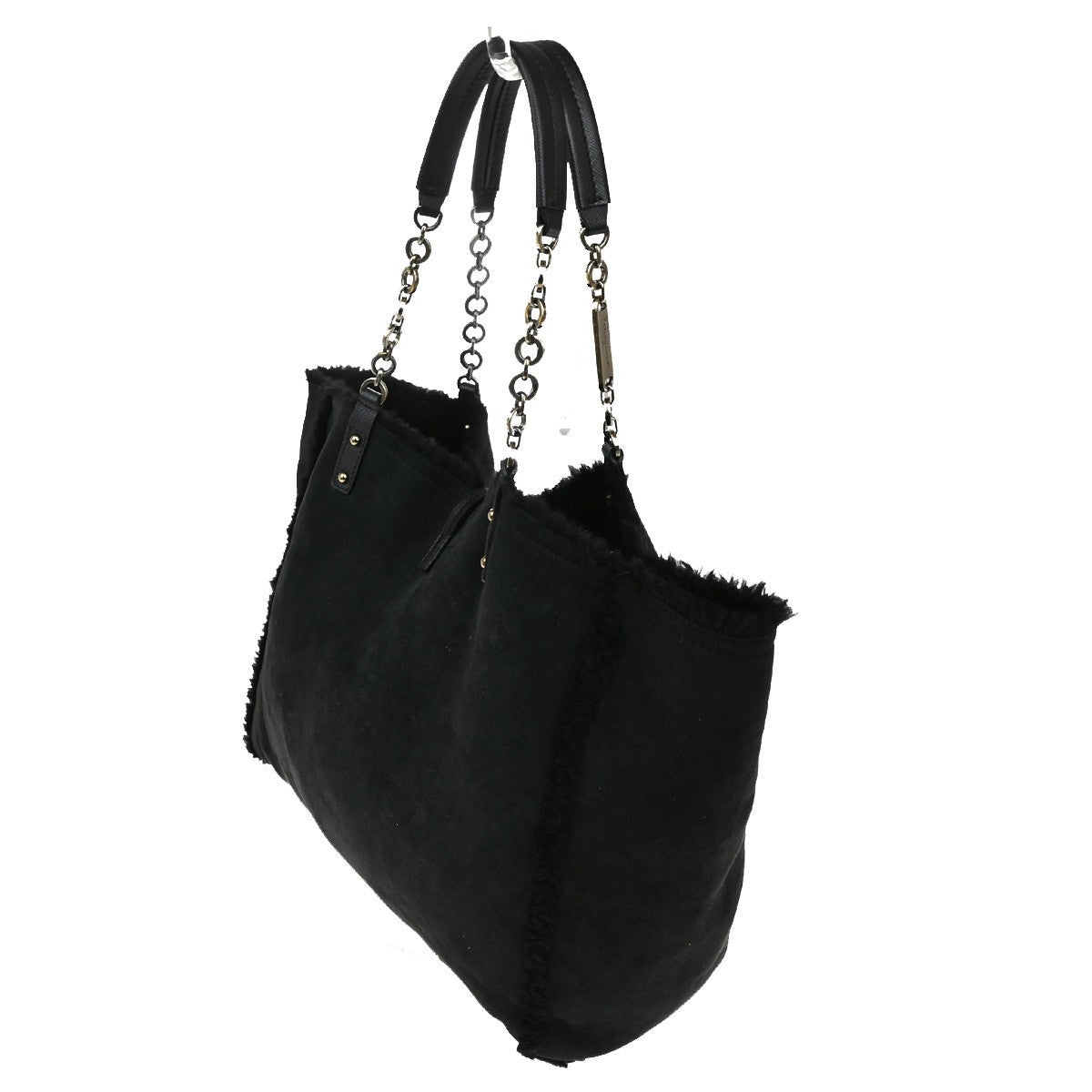 SALVATORE FERRAGAMO Reversible Gancini Shoulder Bag Fur Leather BK GHW 65RL685