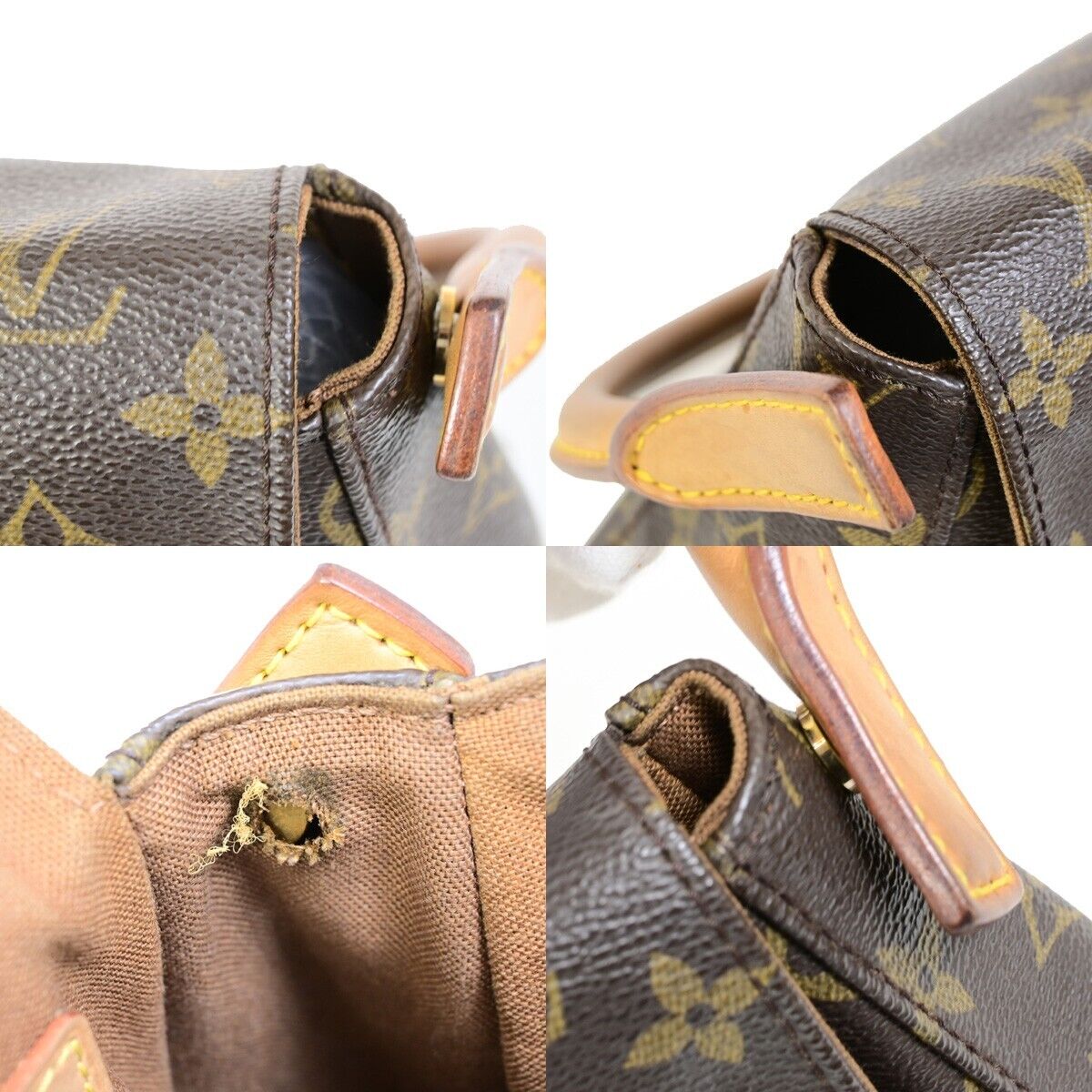 LOUIS VUITTON Mini Looping Hand Bag Monogram Leather Brown France M51147 91FA756