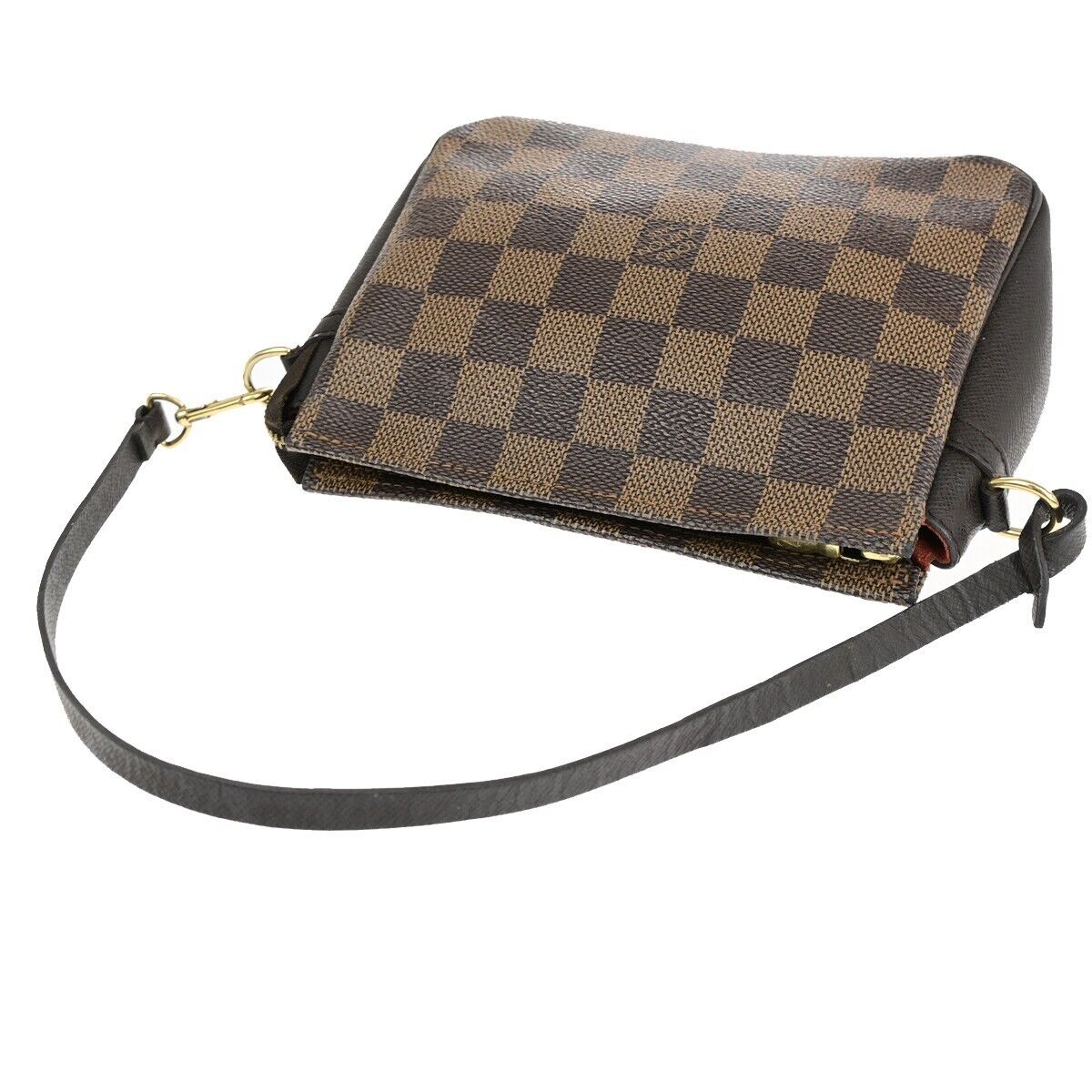 LOUIS VUITTON  Trousse Makeup Hand Bag Damier Ebene Leather Brown N51982 78SJ160