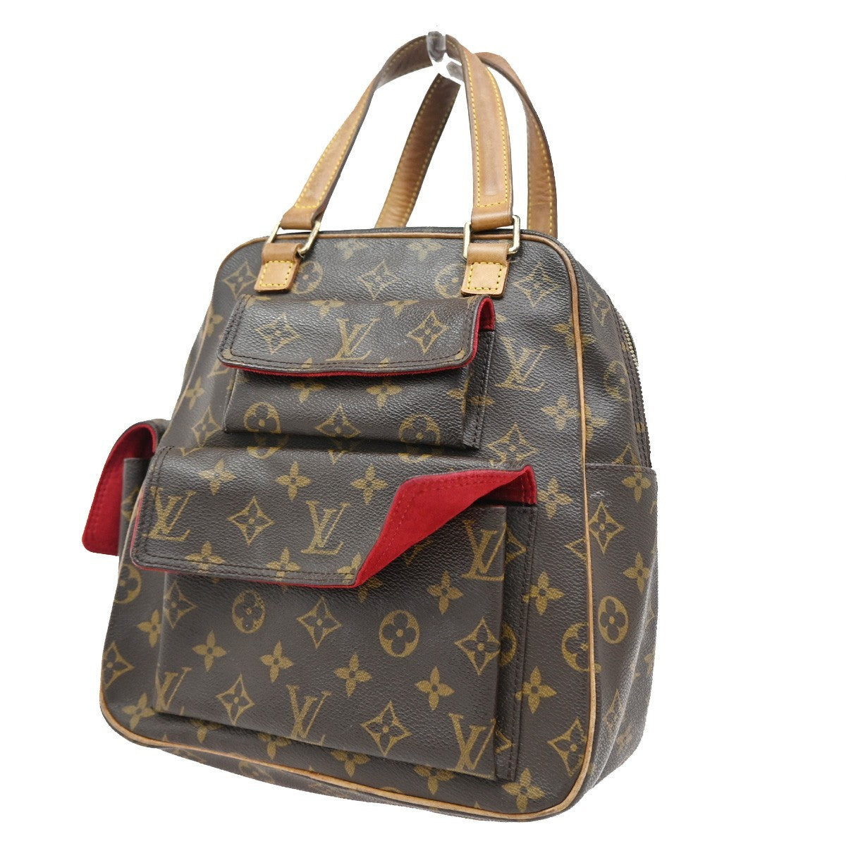 LOUIS VUITTON LV Excentri Cite Hand Bag Monogram Leather Brown M51161 82KB509