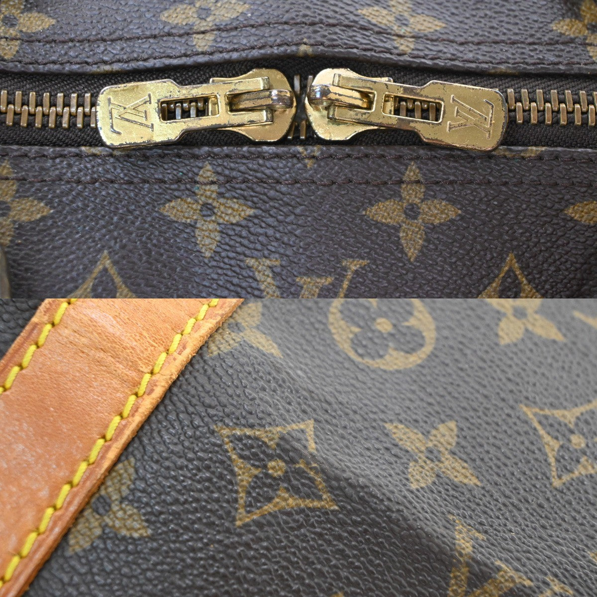 LOUIS VUITTON Keepall 60 Travel Hand Bag Monogram Leather Brown M41422 11PA090