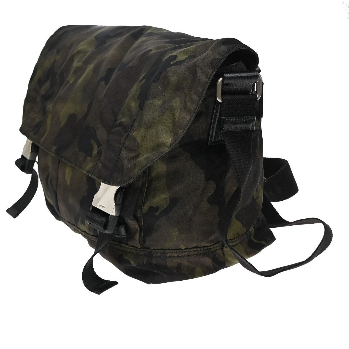 PRADA Tessuto Crossbody Camouflage Shoulder Bag Nylon Leather GN SHW 77KP101