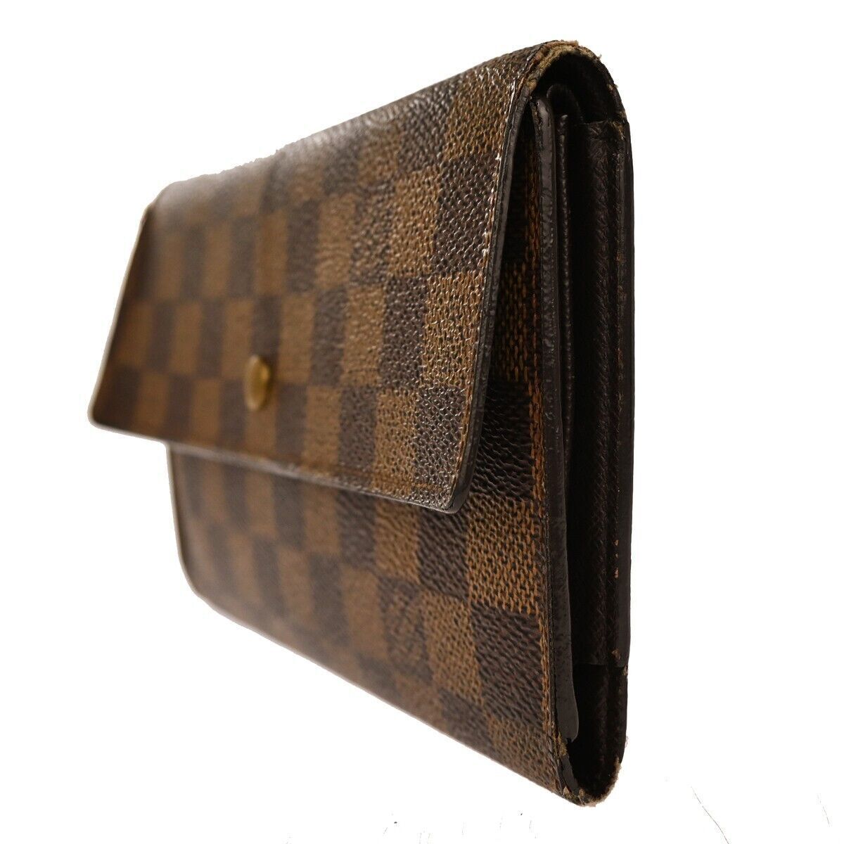 LOUIS VUITTON International Trifold Wallet Damier Leather Brown N61215 09GA185