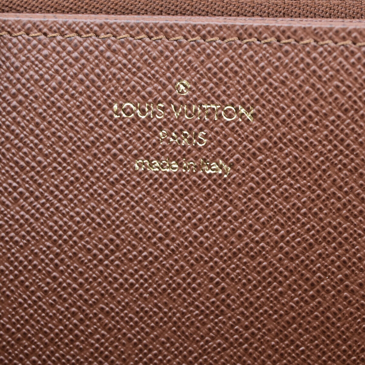 LOUIS VUITTON Zippy Long Wallet Purse Monogram Leather Brown M42616 20RF187