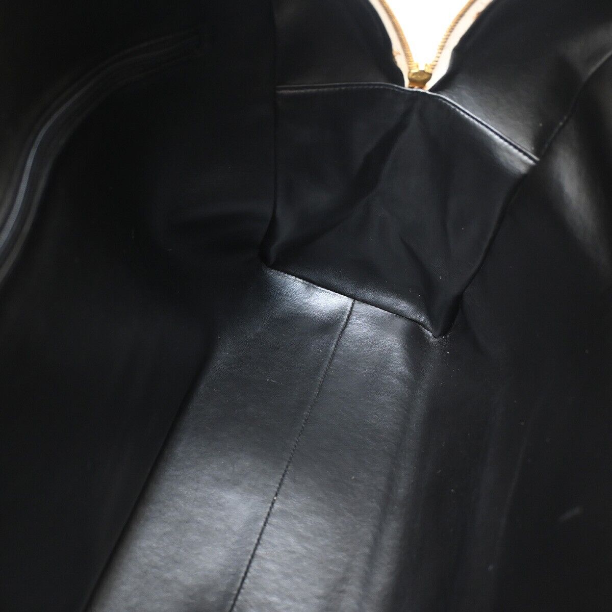 CHANEL CC Logo Matelasse Travel Hand Bag  Leather Black White GHW 847RF134