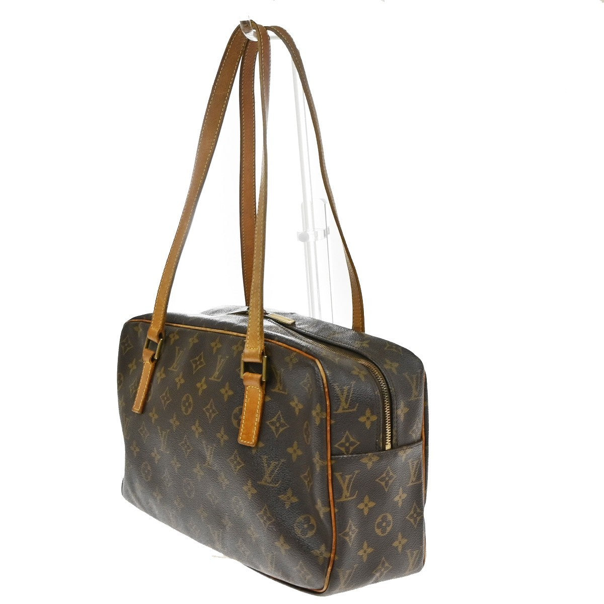 LOUIS VUITTON LV Logo Cite GM Shoulder Bag Monogram Leather Brown M51181 84TA653