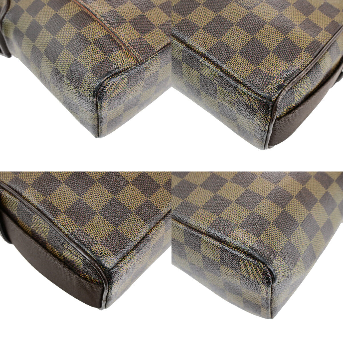 LOUIS VUITTON Olav PM Shoulder Bag Damier Ebene Leather Brown N41442 31YG510