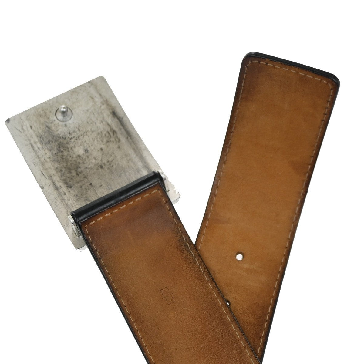 LOUIS VUITTON Ceinture Jeans Buckle Belt 80/32 Leather BK SR Spain M6812 63KC996