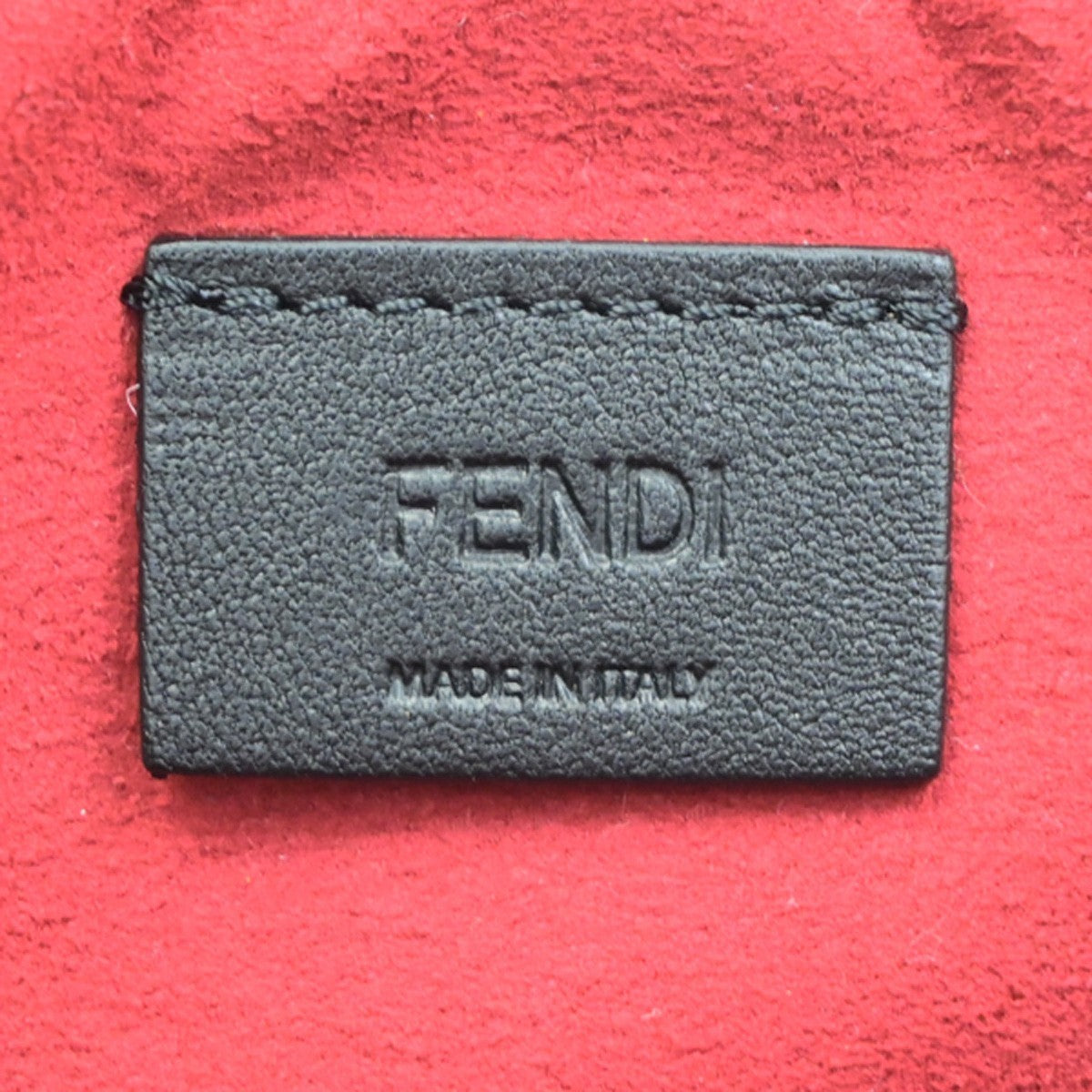 FENDI Logo Camera Case Mini Shoulder Bag Leather Red Blue SHW Italy 84CB041