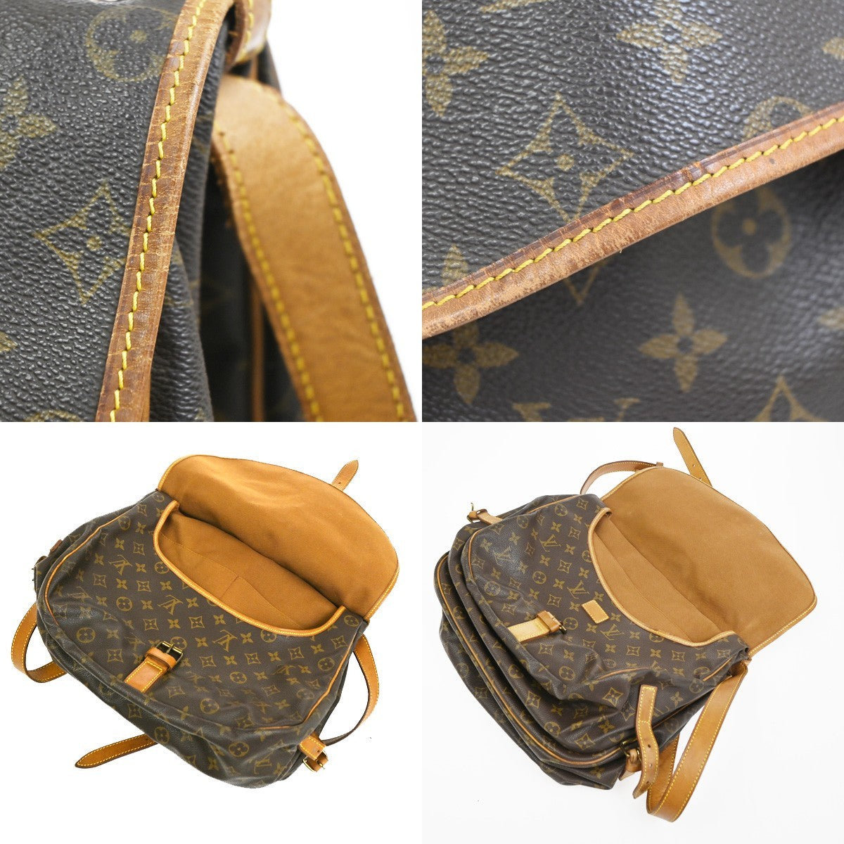 LOUIS VUITTON Saumur 35 Shoulder Bag Monogram Leather BN France M42254 87CA898